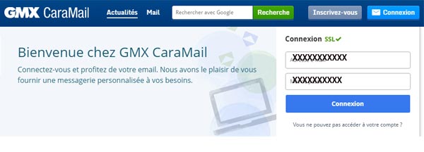 GMX boite mail se connecter
