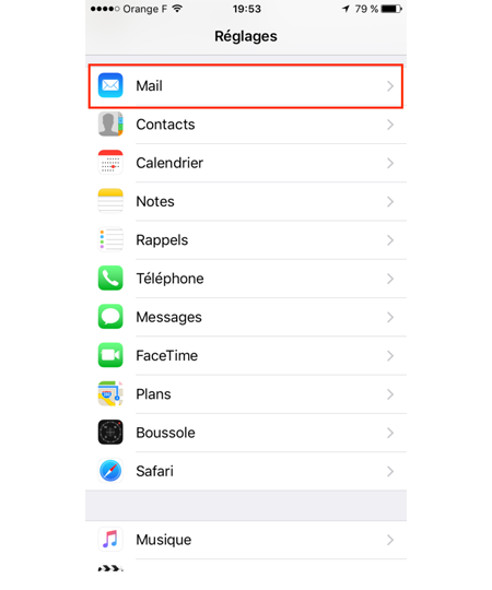 Configurer mail bbox iphone 6